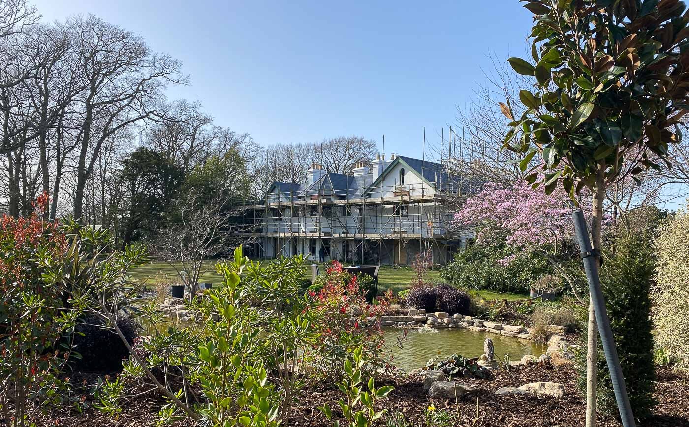 In progress renovation and extension of Grade II listed home in the New Forest, Hampshire