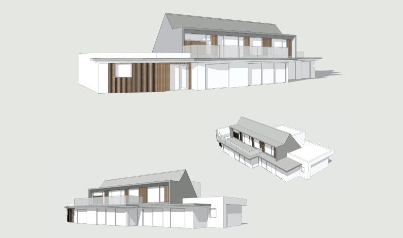 RIBA Workstage 3 Proposed Perspective View by INKSPACE Architects & Interior Designers in Dorset, Devon and Cornwall