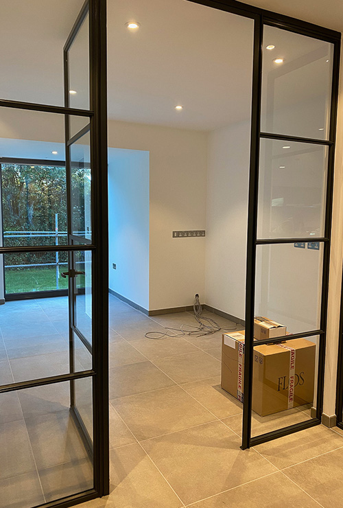 Interior room of a bungalow in Branksome, Poole during the refurbishment process. A project by INKSPACE Architects and Interior Designers