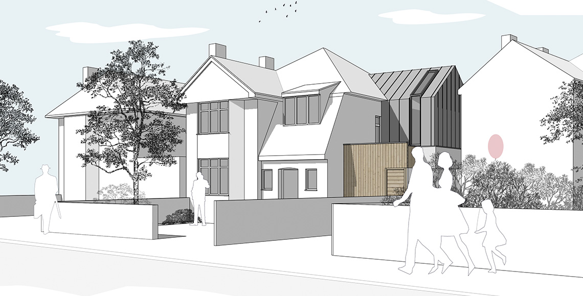 Contemporary side and rear home extension in Poole, Dorset