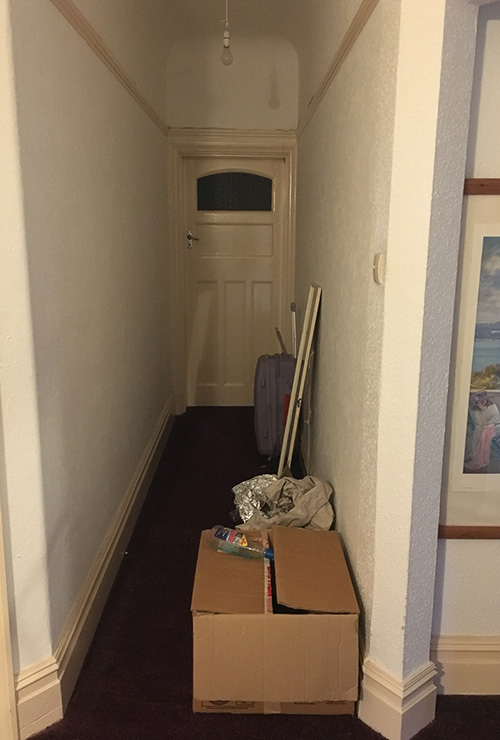 Hallway in a 1920’s house in Bournemouth being redesigned and refurbished by INKSPACE Architects and Interior Designers