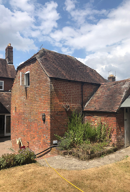 Grade II listed house in Wimborne, Dorset before restoration by INKSPACE Architects and Interior Designers in Dorset, Cornwall and Devon