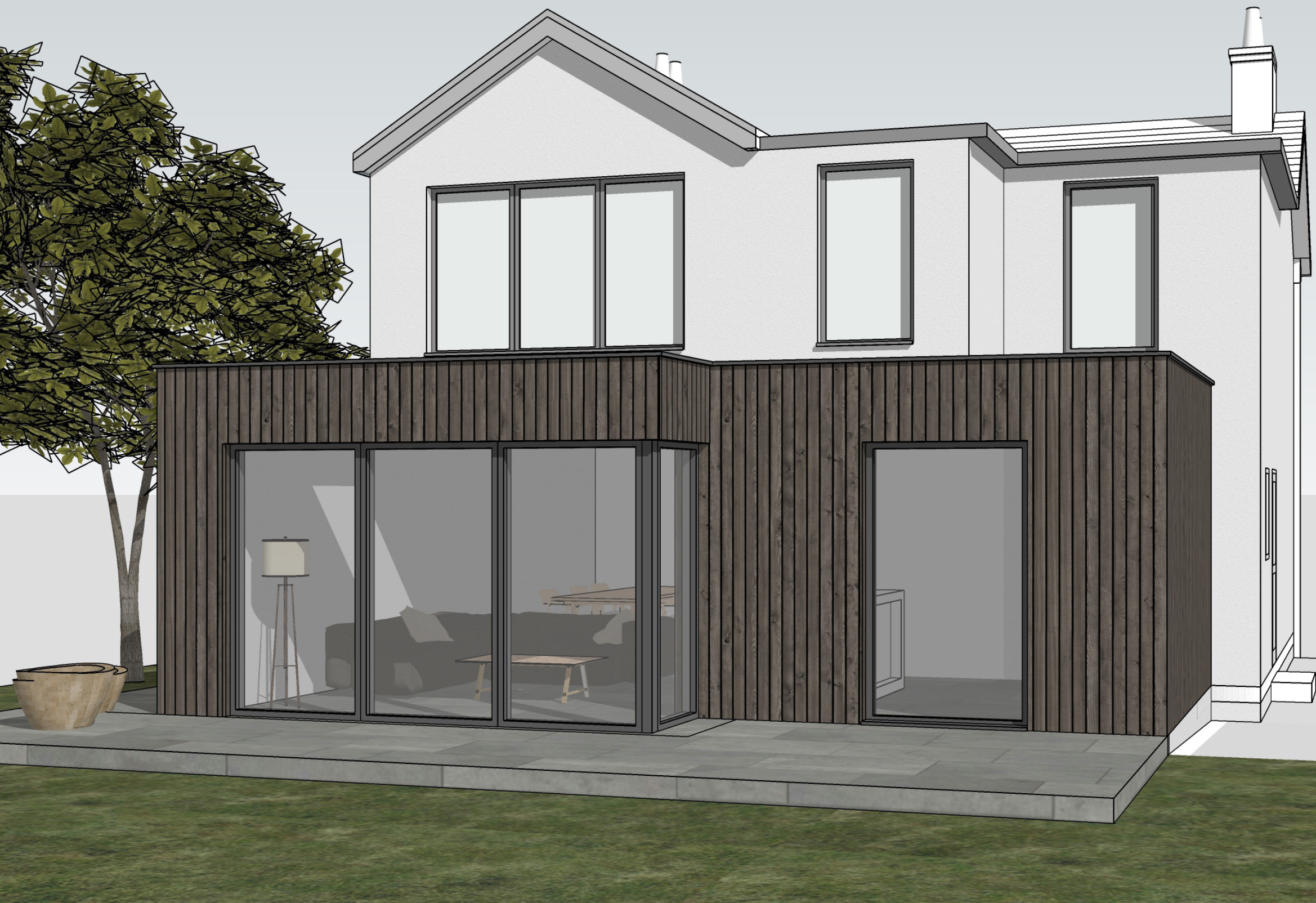 01 Modern extension for cottage in the New Forest, Hampshire
