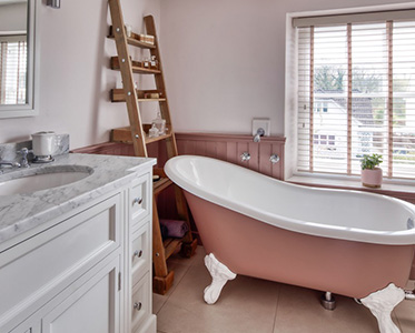 Luxury bathroom, designed by INKSPACE, Interior Designers in Dorset, Devon and Cornwall
