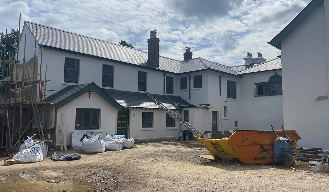 New Forest Manor - In Progress - front View - Inkspace Architects