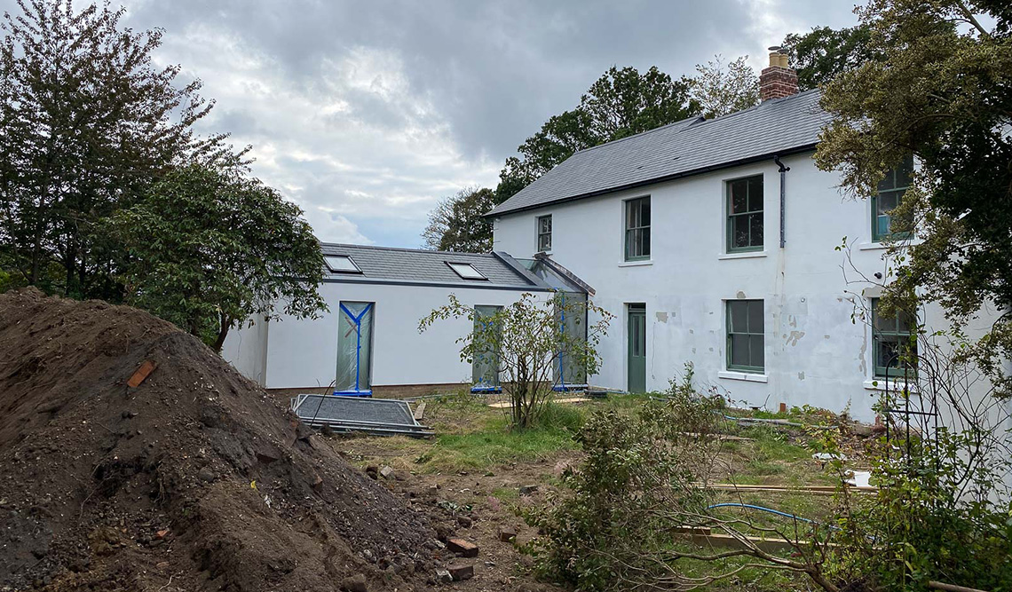 New Forest Manor - In Progress - rear extension - Inkspace Architects
